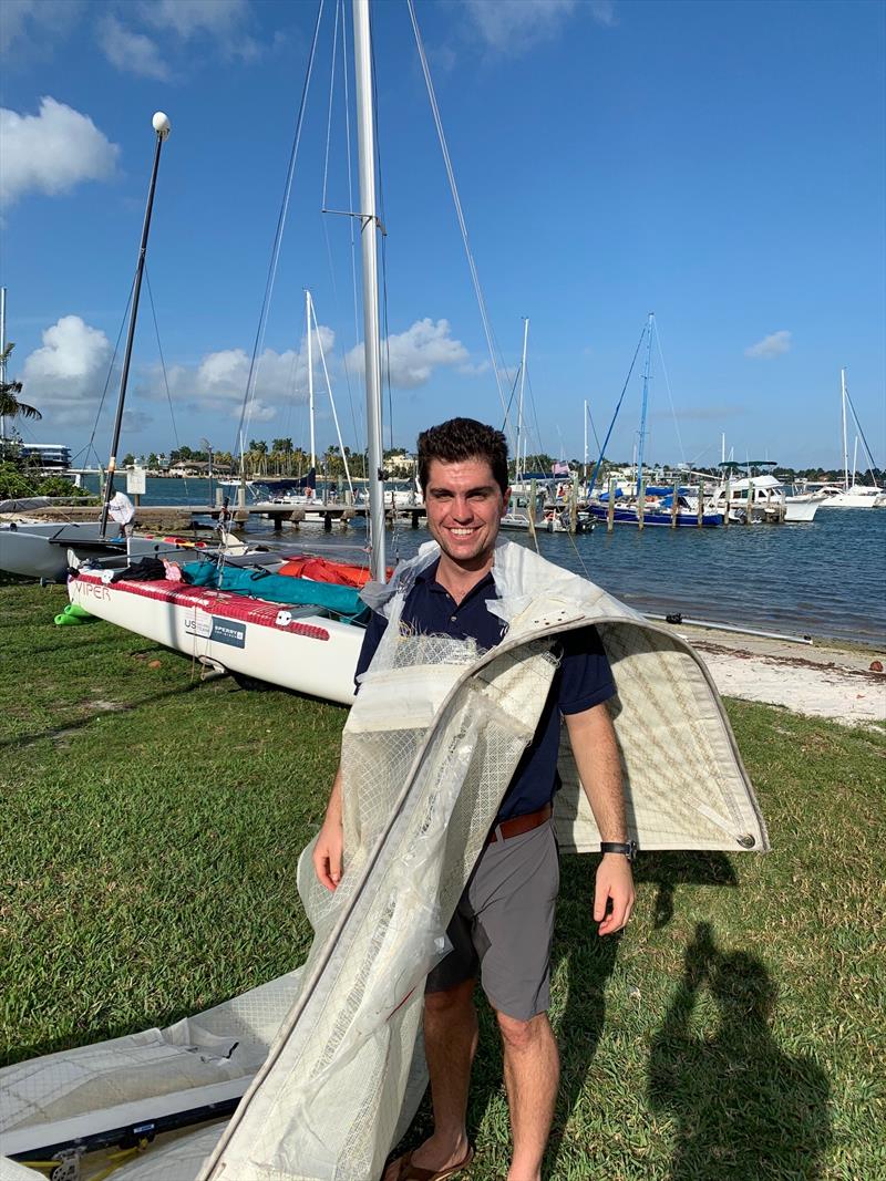 Drew Mouacdie is the Race Committee Chair of the 45th Annual Conch Cup Charity Race 2022 photo copyright Drew Mouacdie Collection taken at Miami Yacht Club and featuring the Hobie 14 class