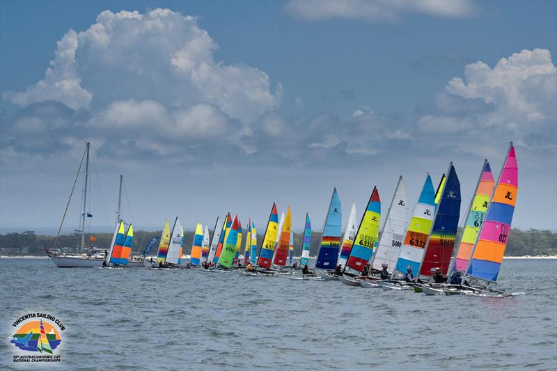 50th Australian Hobie Cat Nationals at Jervis Bay, NSW photo copyright Brad Sissins / Hobie Asia Pacific taken at Vincentia Sailing Club and featuring the Hobie 14 class