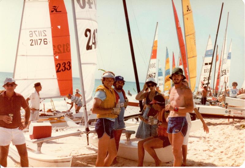 A group of Hobie 14 sailing at the SA Nationals in 1980-81 photo copyright H14 class taken at Nedlands Yacht Club and featuring the Hobie 14 class