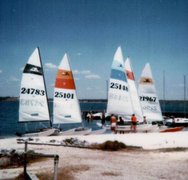 Hobie 14s at Nedlands in 1977 photo copyright H14 class taken at Nedlands Yacht Club and featuring the Hobie 14 class