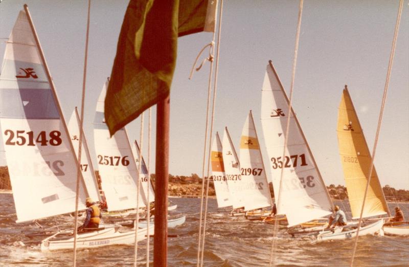 Phil (35271) wins the 1981 Hobie 14 States photo copyright H14 class taken at Nedlands Yacht Club and featuring the Hobie 14 class