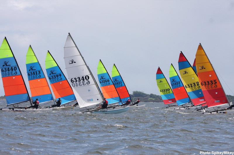 51st Australian Hobie Cat National Championships photo copyright Spikey Mikey / RQTV taken at Royal Queensland Yacht Squadron and featuring the Hobie 14 class