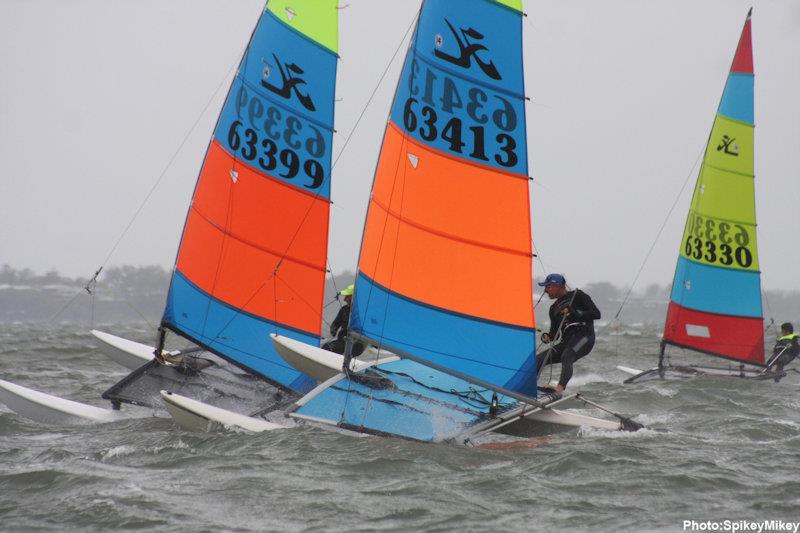 51st Australian Hobie Cat National Championships photo copyright Spikey Mikey / RQTV taken at Royal Queensland Yacht Squadron and featuring the Hobie 14 class