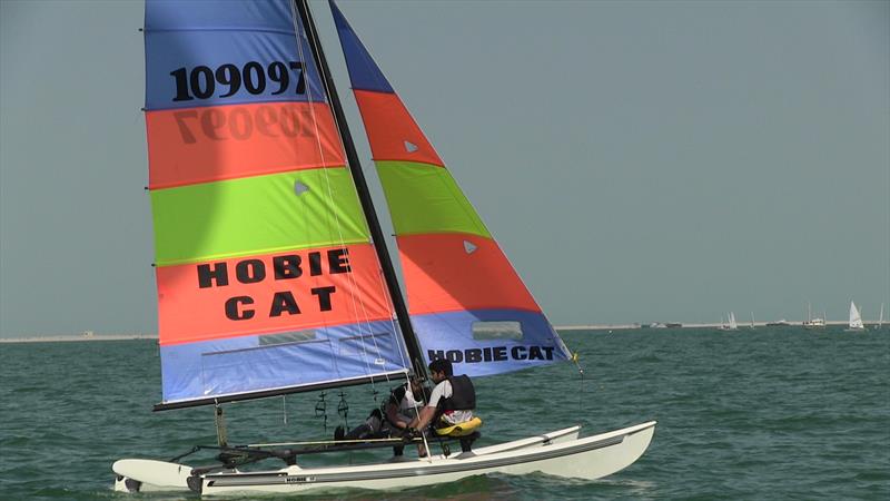 6th GCC Sailing Championships day 4 photo copyright Icarus Sailing Media taken at Doha Sailing Club and featuring the Hobie 16 class