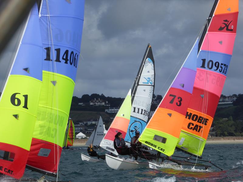 A large fleet is expected for the 25th anniversary Channel Islands Hobie Cat Championships photo copyright Elaine Burgis taken at Royal Channel Islands Yacht Club and featuring the Hobie 16 class