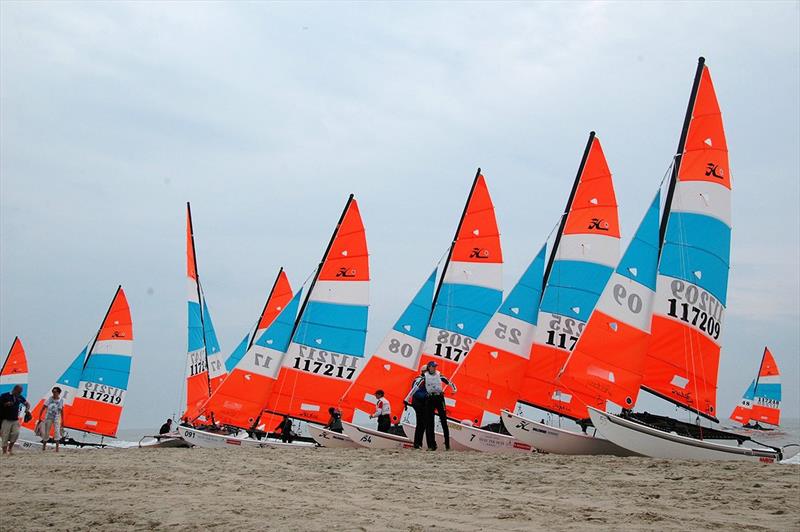 Hobie® Multiworlds And Europeans day 8 photo copyright David Brookes taken at Zeilvereniging Noordwijk and featuring the Hobie 16 class