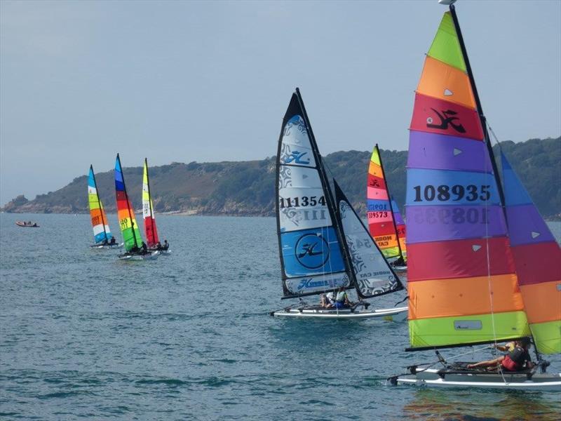 Channel Islands Hobie Cat Championships 2019 photo copyright Elaine Burgis taken at Royal Channel Islands Yacht Club and featuring the Hobie 16 class