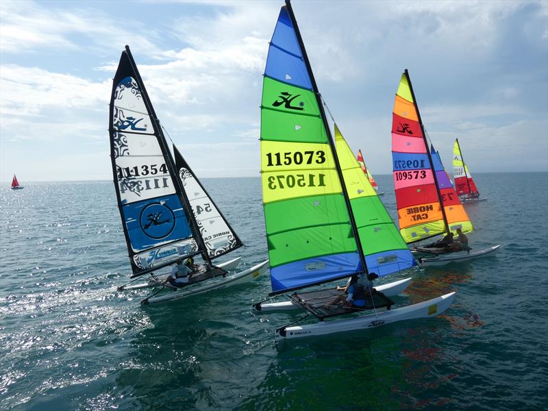 Channel Islands Hobie Cat Championships 2019 photo copyright Elaine Burgis taken at Royal Channel Islands Yacht Club and featuring the Hobie 16 class