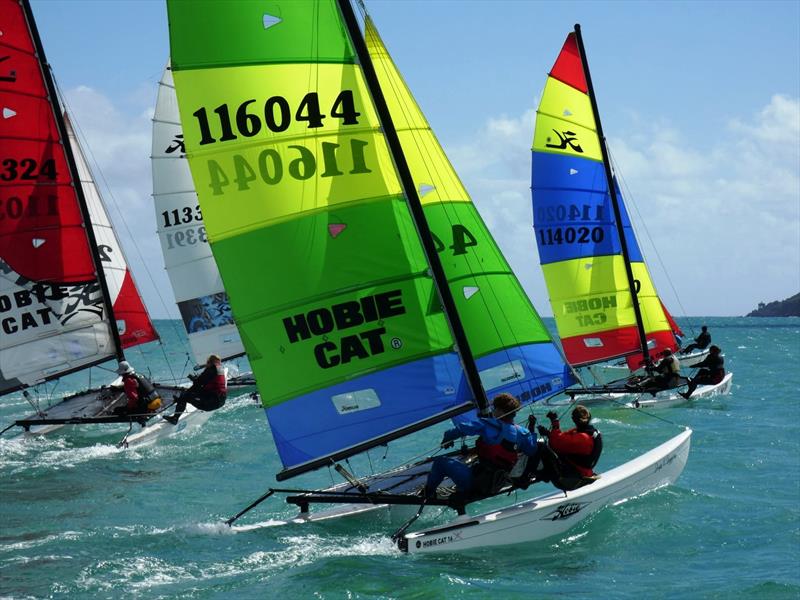 Class 6, 1st 116044 Ships and Giggles - Ollie and Hannah Voak, during the RCIYC Jersey Spring Regatta photo copyright Elaine Burgis taken at Royal Channel Islands Yacht Club and featuring the Hobie 16 class