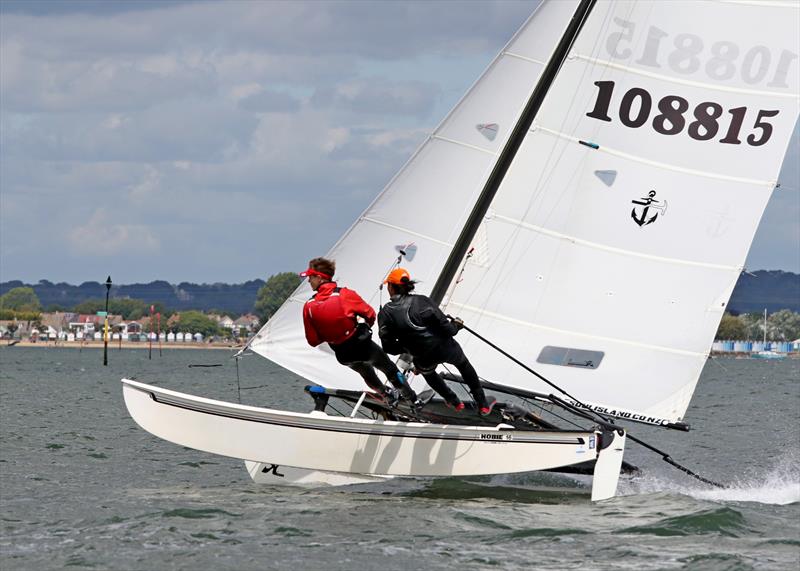 Jacobo Miquel and Thomas Clayton take third overall in the Hobie 16 UK National Championships at Poole - photo © Mike Millard / www.mikemillard.com