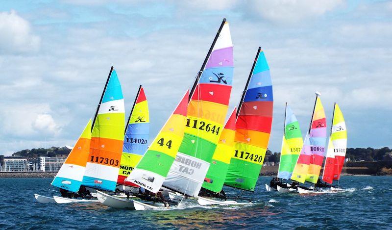 Class 6 in the 21st Jersey Regatta photo copyright Bill Harris taken at Royal Channel Islands Yacht Club and featuring the Hobie 16 class