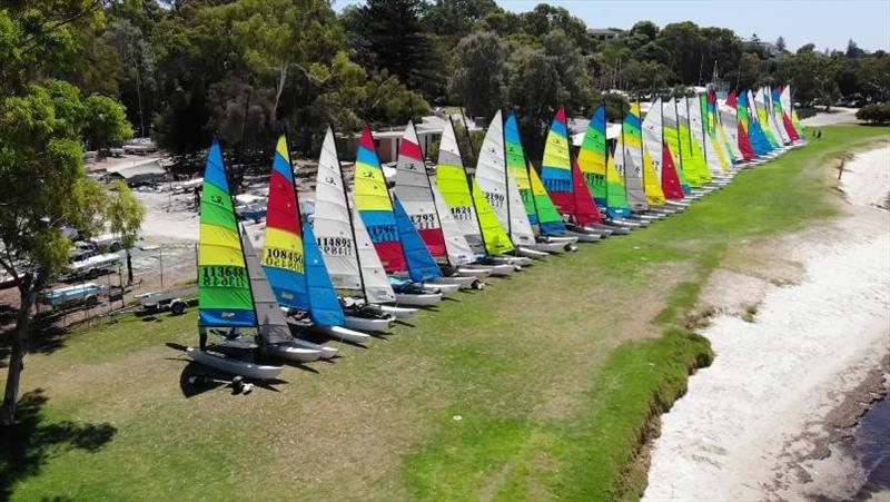 Hobie 16 fleet the biggest at the Cat Classic Regatta photo copyright Hobie Class Association of WA taken at Nedlands Yacht Club and featuring the Hobie 16 class