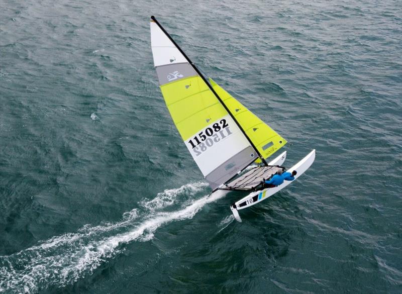 115082 Rod and Lucy - 2019-20 Australian Hobie Cat Nationals day 2 photo copyright SailsOnSwan taken at Jervoise Bay Sailing Club and featuring the Hobie 16 class