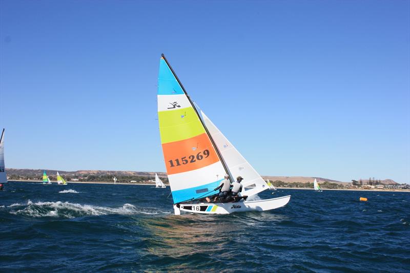 2022 Warren Taylor Homes WA Hobie State Championships photo copyright Natalie Whitfield taken at Geraldton Yacht Club and featuring the Hobie 16 class