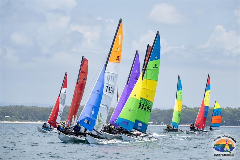 50th Australian Hobie Cat Nationals at Jervis Bay, NSW photo copyright Brad Sissins / Hobie Asia Pacific taken at Vincentia Sailing Club and featuring the Hobie 16 class