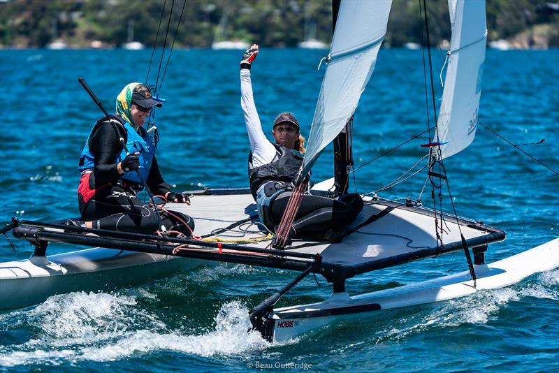 NSW Hobie State Championships on Lake Macquarie photo copyright Beau Outteridge taken at Wangi RSL Amateur Sailing Club and featuring the Hobie 16 class