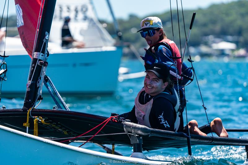 NSW Hobie State Championships on Lake Macquarie photo copyright Beau Outteridge taken at Wangi RSL Amateur Sailing Club and featuring the Hobie 16 class