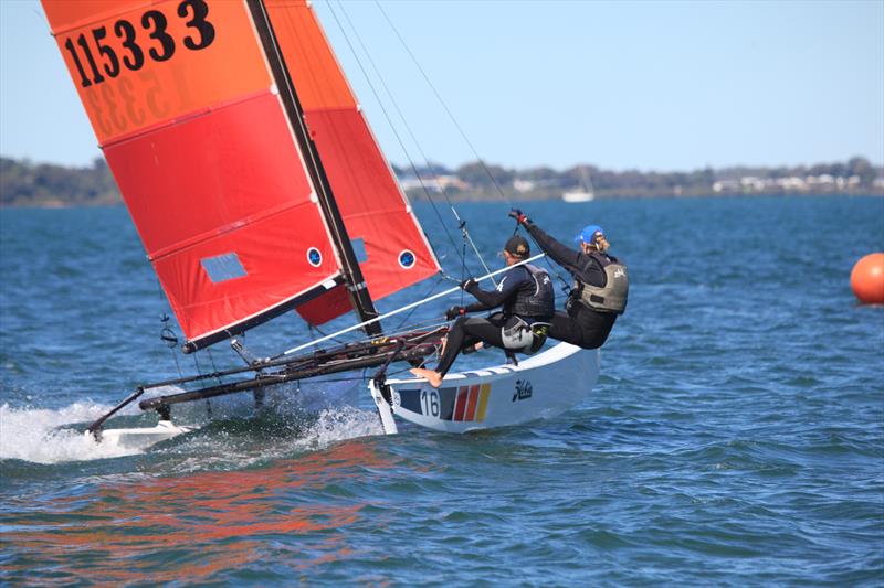 Queensland Hobie Cat State Championships photo copyright Spikey Mike taken at Royal Queensland Yacht Squadron and featuring the Hobie 16 class