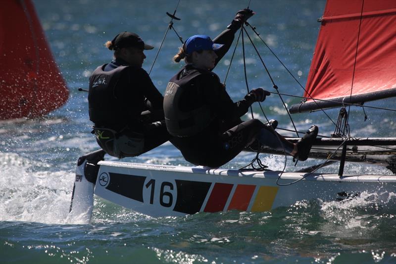 Queensland Hobie Cat State Championships photo copyright Spikey Mike taken at Royal Queensland Yacht Squadron and featuring the Hobie 16 class