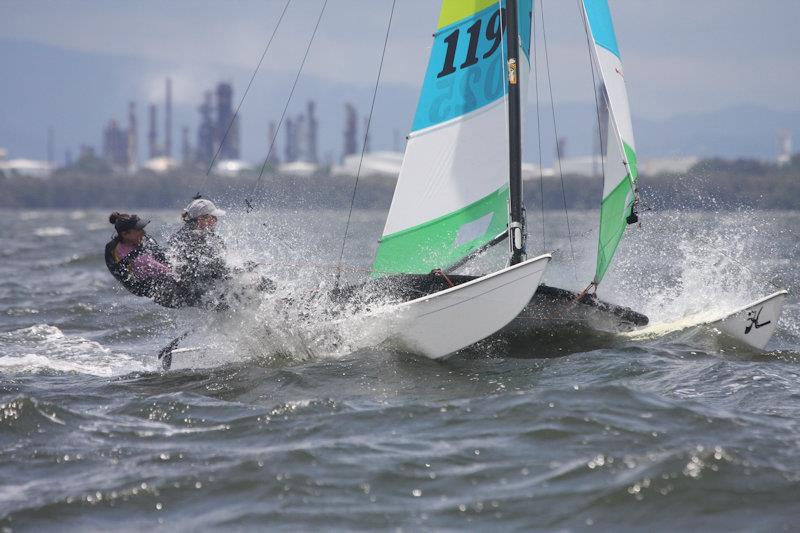 51st Australian Hobie Cat National Championships photo copyright Spikey Mikey / RQTV taken at Royal Queensland Yacht Squadron and featuring the Hobie 16 class