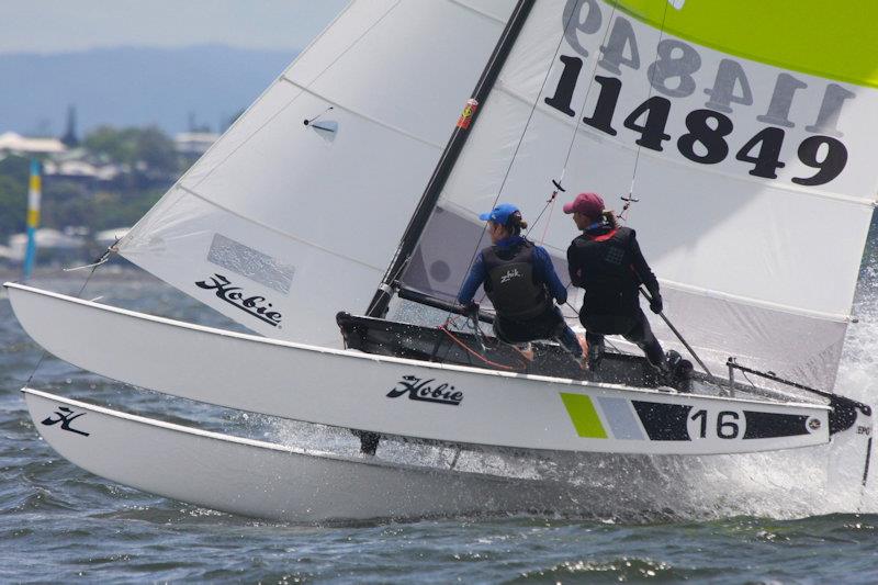 51st Australian Hobie Cat National Championships photo copyright Spikey Mikey / RQTV taken at Royal Queensland Yacht Squadron and featuring the Hobie 16 class