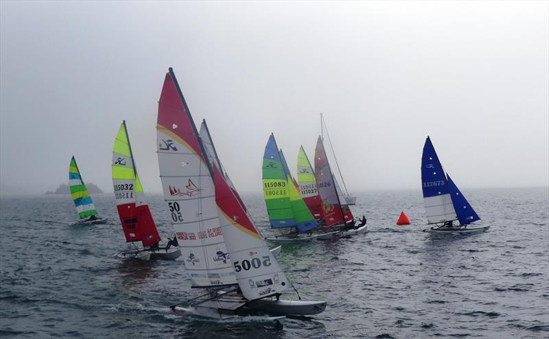 RCIYC Nick Cousins Memorial Spring Regatta photo copyright Bill Harris taken at Royal Channel Islands Yacht Club and featuring the Hobie 16 class