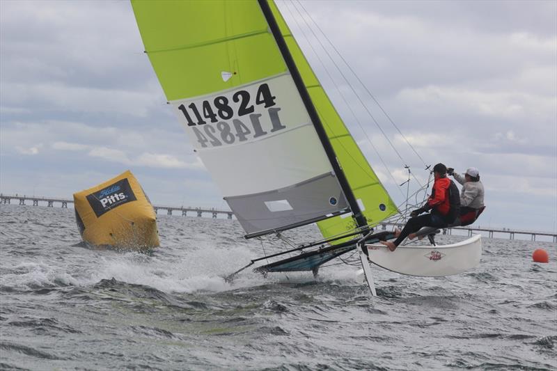 Hobie 16 racing alongside the Busselton - photo © Stephan van Blerk