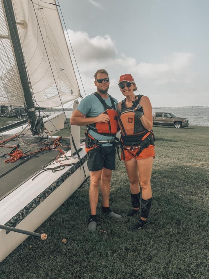 Josh and Whitney Benge are co-chairs of the 2023 Hobie 20 North American Championships photo copyright Josh and Whitney Benge collection taken at Oklahoma City Boat Club and featuring the Hobie 18 class