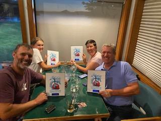 Hobie 18 North American Championships (l-r) Richard & Zoe Freer (4th overall), Caroline & John Forbes (1st overall) - photo © John Forbes