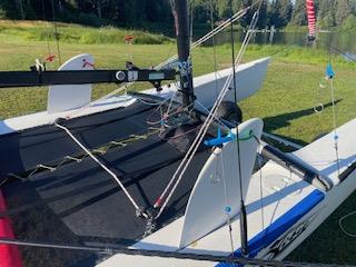 Hobie 18 North American Championships - John Forbes' boat layout was slightly different to the standard H18 which attracted much attention from the NA sailors - photo © John Forbes