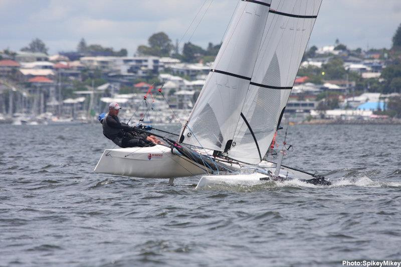 51st Australian Hobie Cat National Championships photo copyright Spikey Mikey / RQTV taken at Royal Queensland Yacht Squadron and featuring the Hobie 18 class