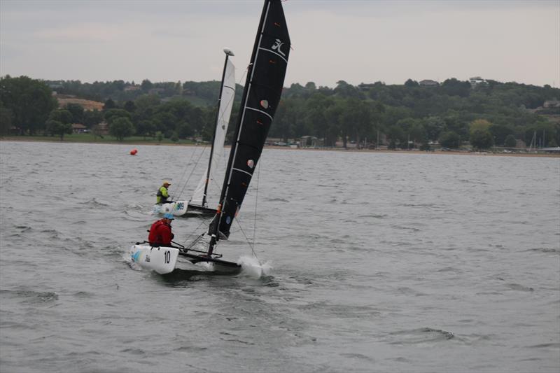 Racecourse action at the FWC Florida Keys Regional Wave Regatta photo copyright Ben Wells/FWC taken at Upper Keys Sailing Club and featuring the Hobie Wave class