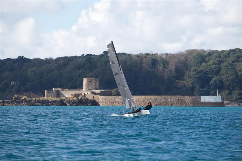 Savills Channel Islands Hobie Cat Championships photo copyright David Ferguson taken at Royal Channel Islands Yacht Club and featuring the Hobie Wild Cat class