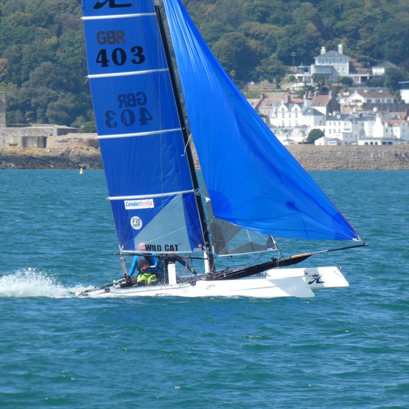 Savills Channel Islands Hobie Cat Championships photo copyright Elaine Burgis taken at Royal Channel Islands Yacht Club and featuring the Hobie Wild Cat class