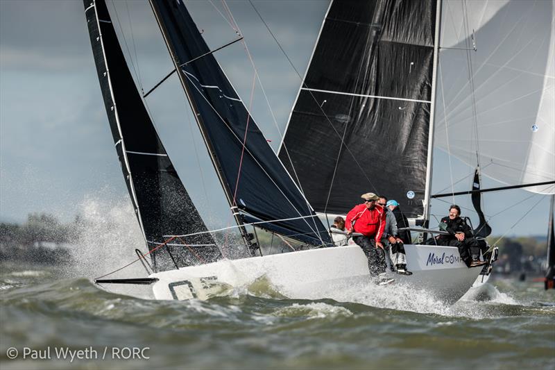 Jerry Hill / Richard Faulkner's Farr 280 Moral Compass cemented her place at the top of the leaderboard in the HP30 class on RORC Vice Admiral's Cup Day 1 photo copyright Paul Wyeth / www.pwpictures.com taken at Royal Ocean Racing Club and featuring the HP30 class