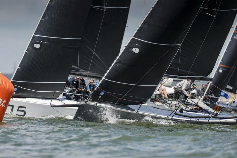 Chris Townsend's Farr 280 Gweilo is nibbling at the overall lead in the HP30 class - 2022 RORC Vice Admiral's Cup photo copyright Paul Wyeth / pwpictures.com taken at Royal Ocean Racing Club and featuring the HP30 class
