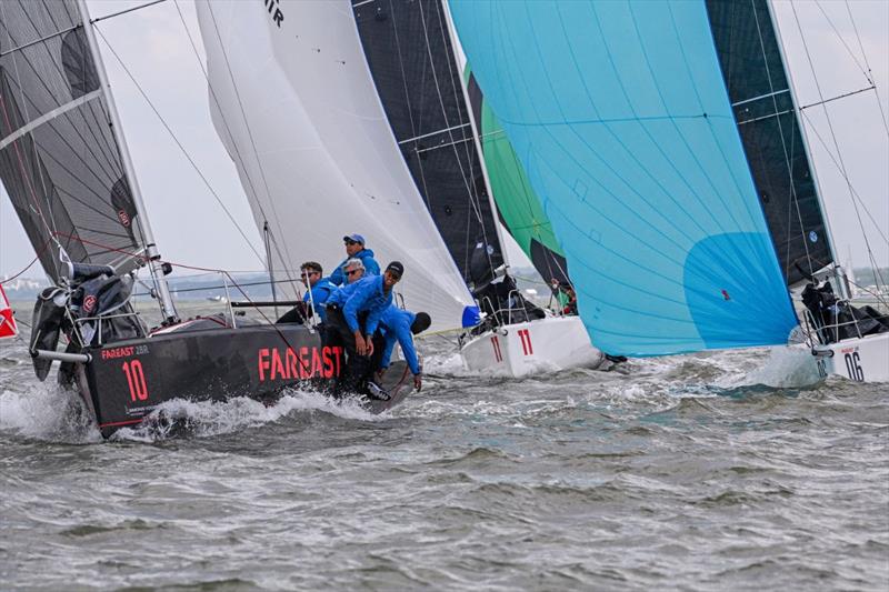 Malcolm Offord Fareast 28 Assassin leads the charge in the HP30 Class photo copyright Rick Tomlinson / RORC taken at Royal Ocean Racing Club and featuring the HP30 class