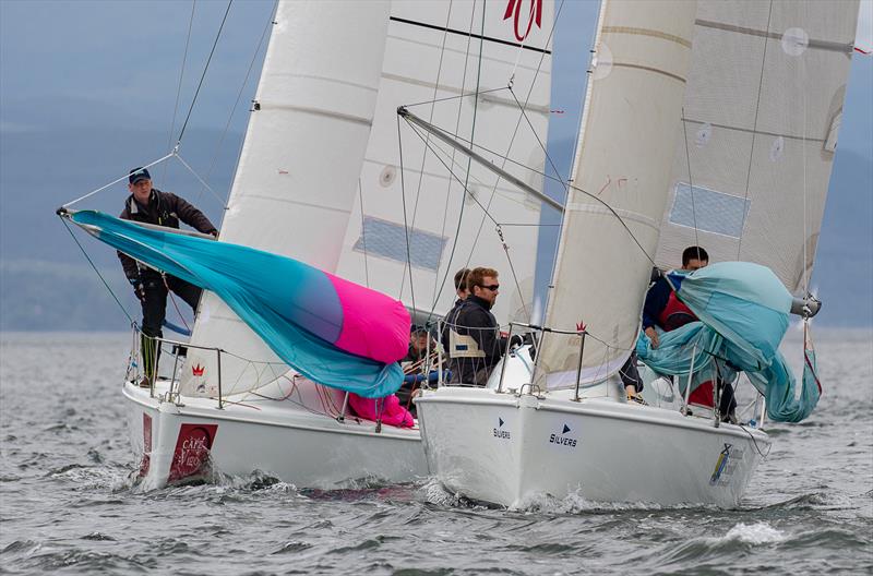 Autism On The Water and Code Z prepping spinnakers during the 2018 Mudhook Regatta - photo © Neill Ross