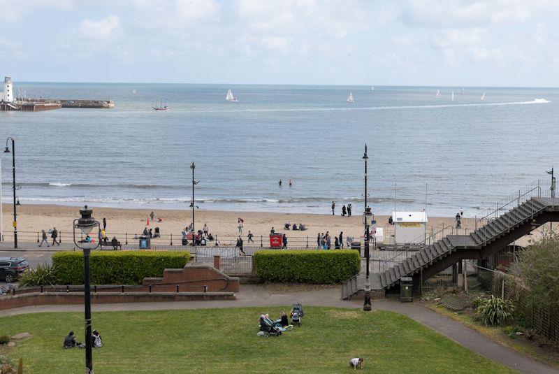Spring Series and Commodores Cup races at Scarborough - A busy bay as viewed from St Nicholas Gardens - photo © Chris Clark