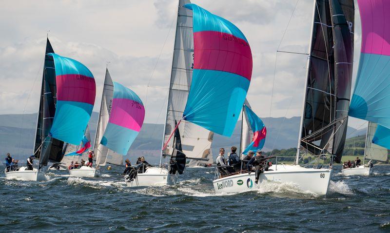 The 707 fleet in the Saturn Sails Mudhook Regatta 2021 photo copyright Neill Ross / www.neillrossphoto.co.uk taken at Mudhook Yacht Club and featuring the 707 class