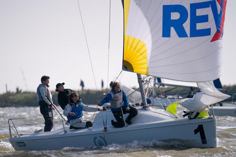 Qualifier 2 of RYA Match Racing Series at Burnham photo copyright Petru Balau / sports.hub47.com taken at Royal Corinthian Yacht Club, Burnham and featuring the 707 class