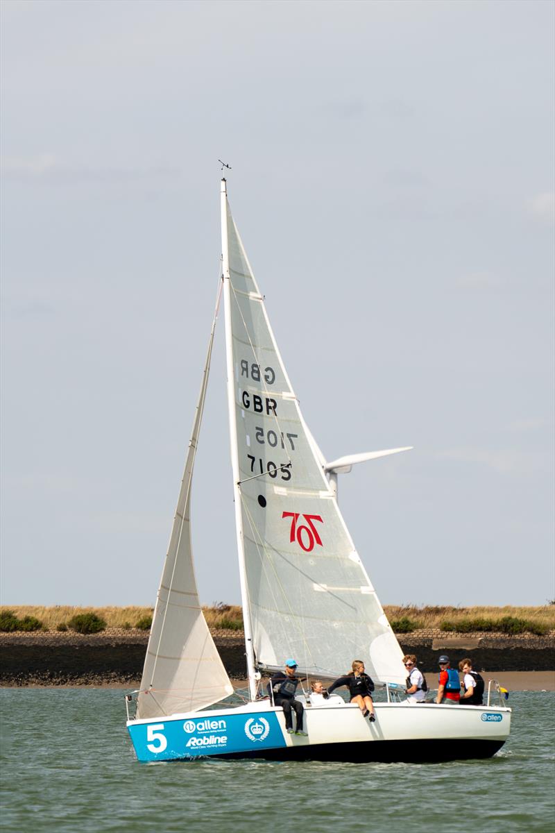 Corinthian Otters sail on a Royal Corinthian Yacht Club 707 during Burnham Week 2024 photo copyright Petru Balau Sports Photography / sports.hub47.com taken at Royal Corinthian Yacht Club and featuring the 707 class