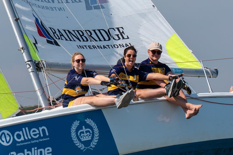 Despite a not so great day, Hookers Afloat show great enthusiasm on Day 2 of Burnham Week 2025 photo copyright Petru Balau Sports Photography / sports.hub47.com taken at Royal Corinthian Yacht Club and featuring the 707 class