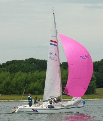 Dermot O'Morchoe's 'Jou Jou' wins the Hunter Formula One nationals photo copyright John Ball taken at Rutland Sailing Club and featuring the Hunter Formula One class