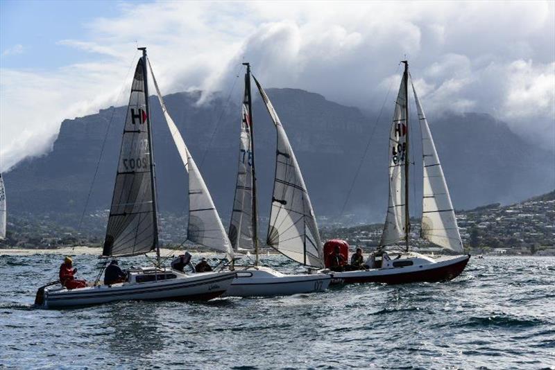 The Hunter Fleet enjoying the conditions in Hout Bay - Admirals' Regatta 2019 - photo © Alec Smith / www.imagemundi.com/