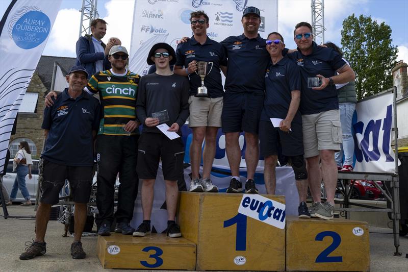 Podium in the Hurricane 5.9 SX Europeans during Eurocat at Carnac - photo © David Maynard / www.alleycatphotographer.com