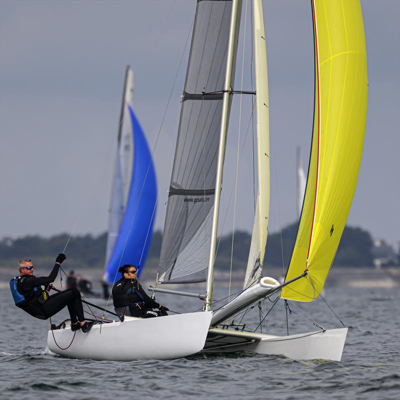 Paul Raven & Vicky Raven during the Hurricane 5.9 SX Europeans during Eurocat at Carnac photo copyright David Maynard / www.alleycatphotographer.com taken at Yacht Club de Carnac and featuring the Hurricane 5.9 SX class