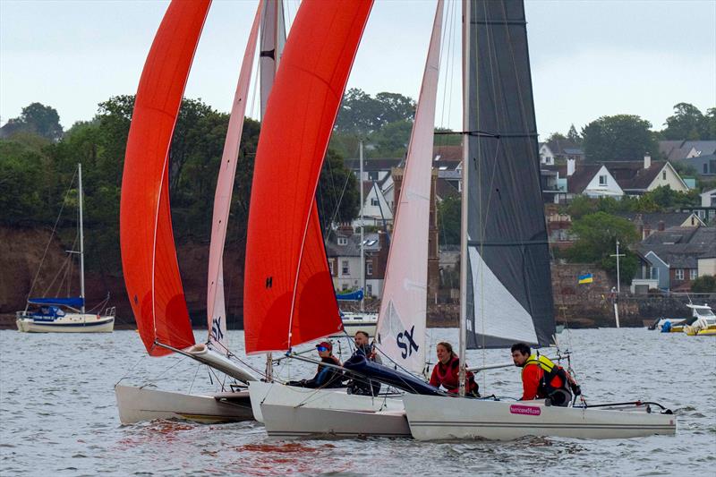Race 1 finish - Allen Hurricane 5.9 SX Traveller Series at Starcross photo copyright David Maynard / www.alleycatphotographer.com taken at Starcross Yacht Club and featuring the Hurricane 5.9 SX class
