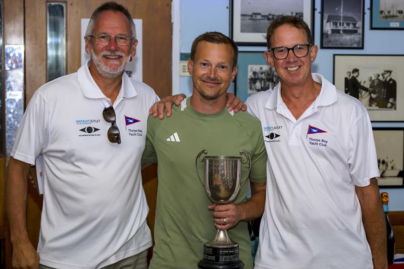 Prize Giving in the Wetsuit Outlet Hurricane 5.9 SX Nationals at Thorpe Bay photo copyright David Maynard / www.alleycatphotographer.com taken at Thorpe Bay Yacht Club and featuring the Hurricane 5.9 SX class