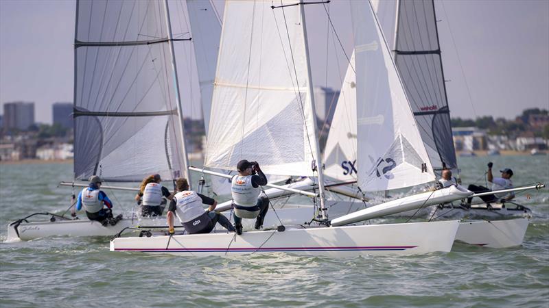 Racing on Sunday in the Wetsuit Outlet Hurricane 5.9 SX Nationals at Thorpe Bay photo copyright David Maynard / www.alleycatphotographer.com taken at Thorpe Bay Yacht Club and featuring the Hurricane 5.9 SX class